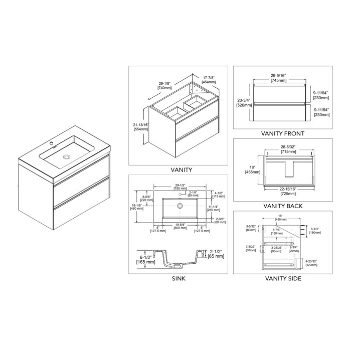 Brayden Studio® Courtnie 29.5'' Freestanding Single Bathroom Vanity